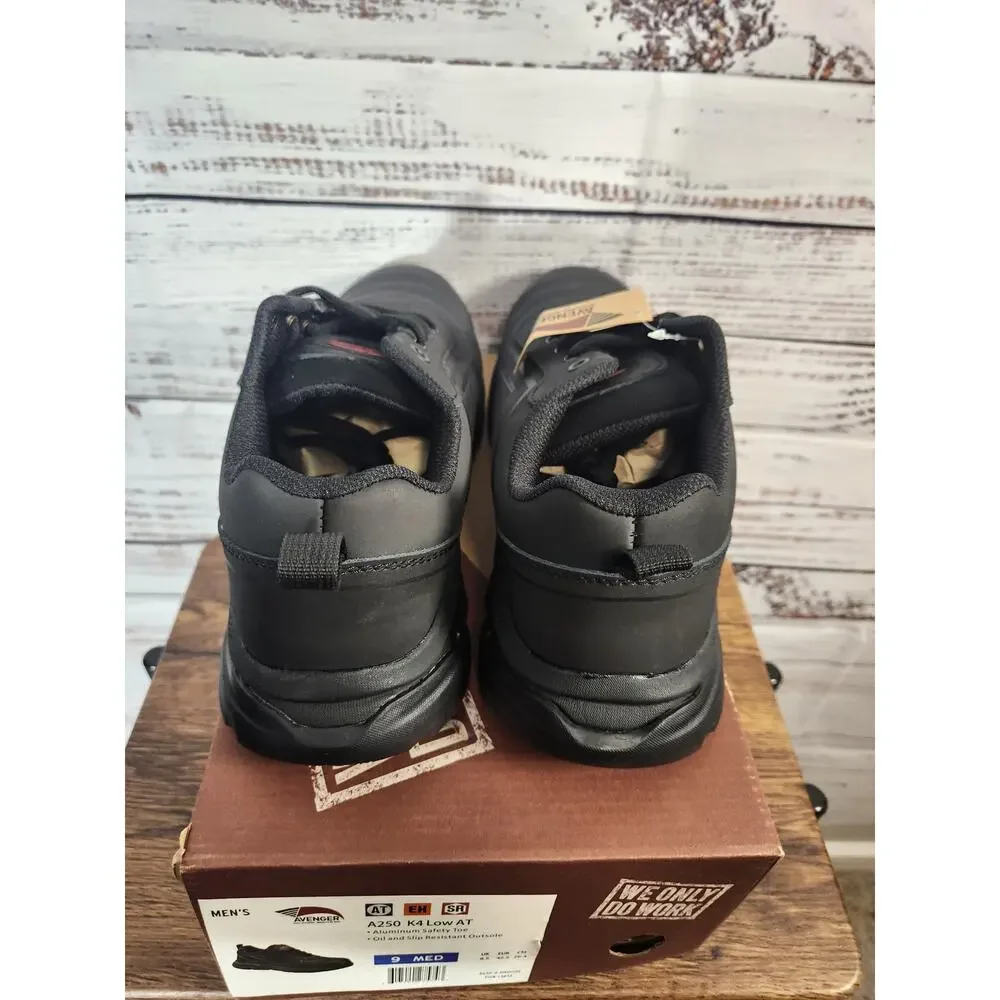 Avenger A250 K4 low AT aluminum safety toe, oil and slip resistant men's size 9